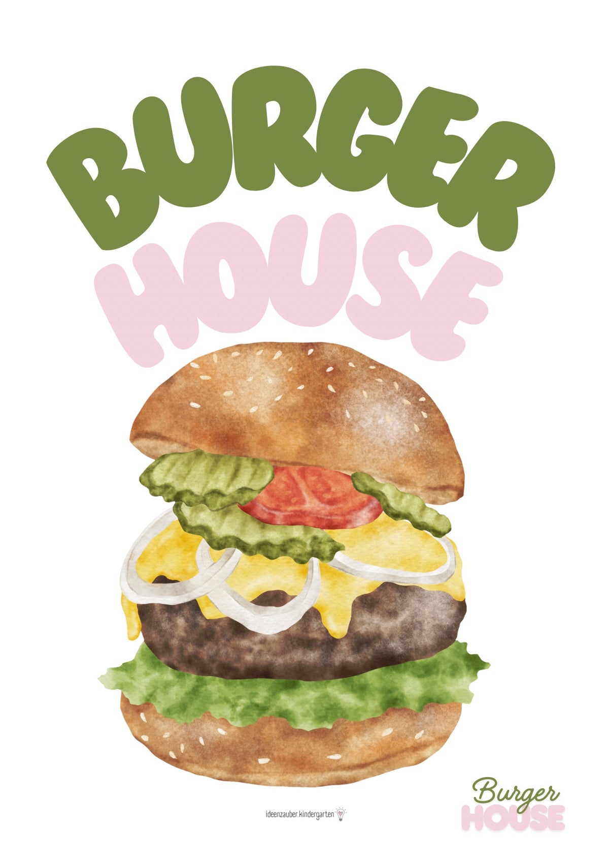 Burger - House Spielbereich Restaurant Rollenspiel