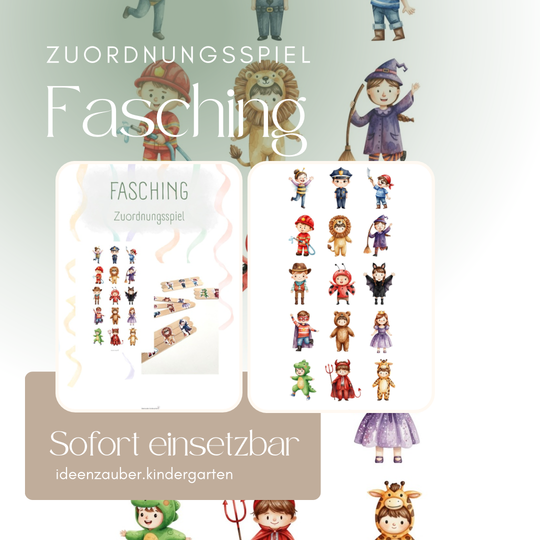Zuordnungsspiel Fasching