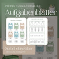 Vorschulaufgaben "Schultasche" und "Finde den Fehler" Grafomotorik