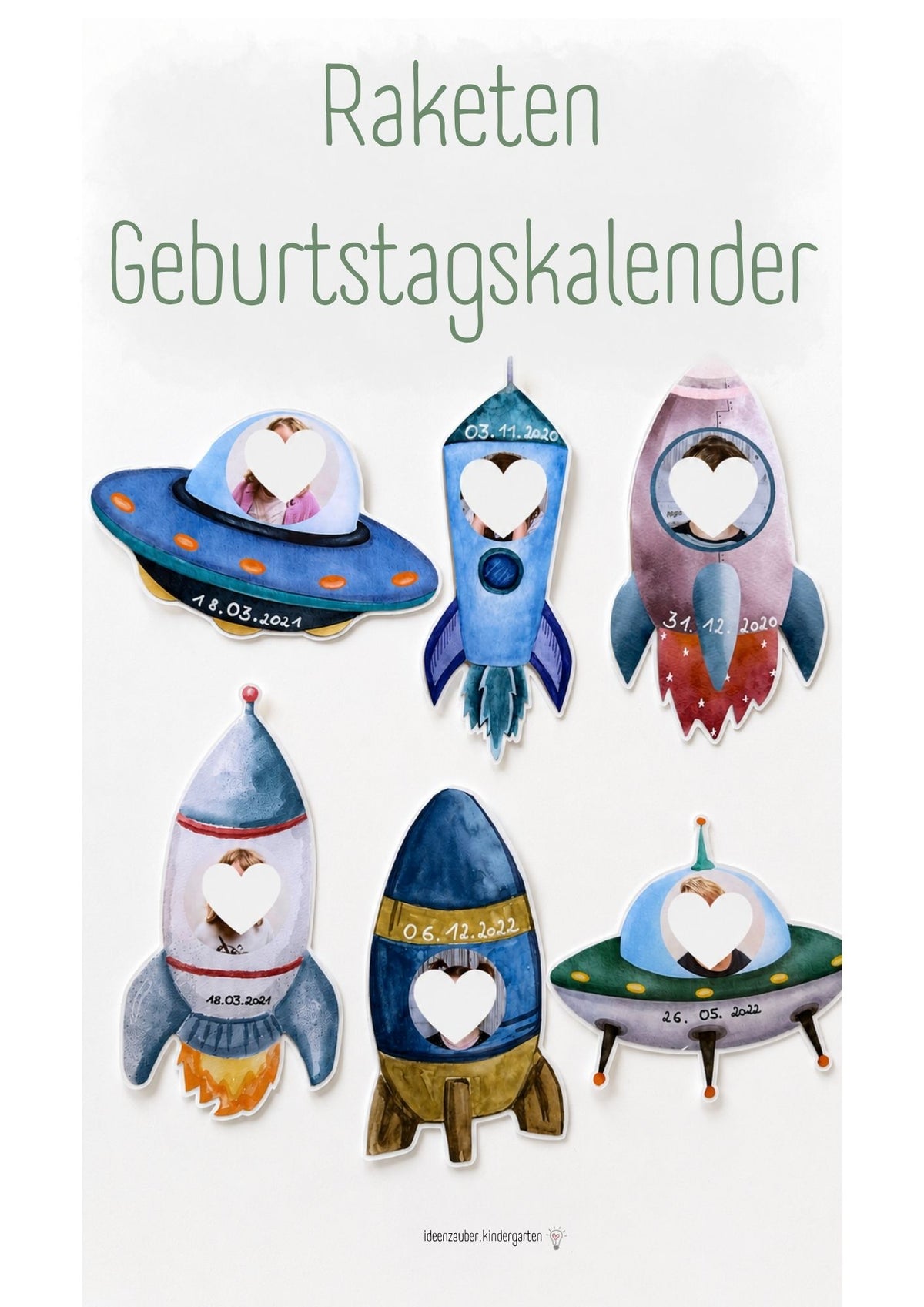 Geburtstagskalender RAKETEN und UFO's: Thema Weltraum