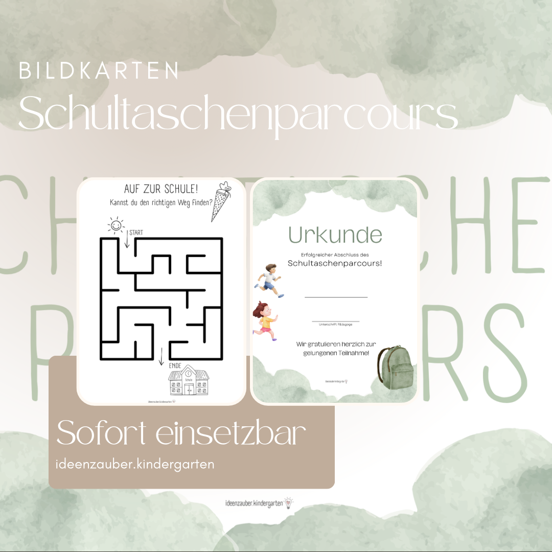 Schultaschenparcours Materialien/ Vorlagen