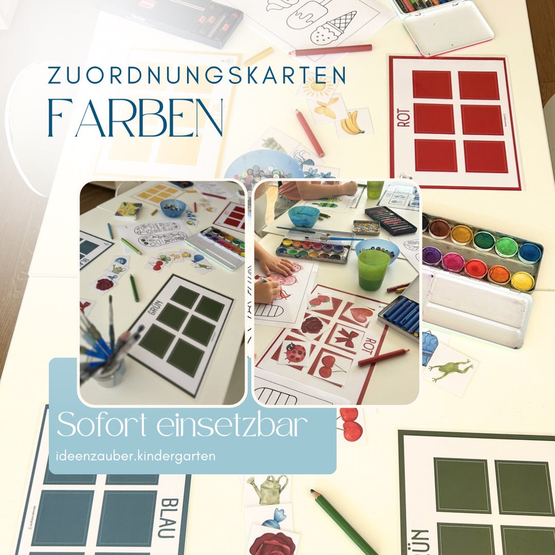 Farbkarten Zuordnungsspiel | Farben, Sprachförderung