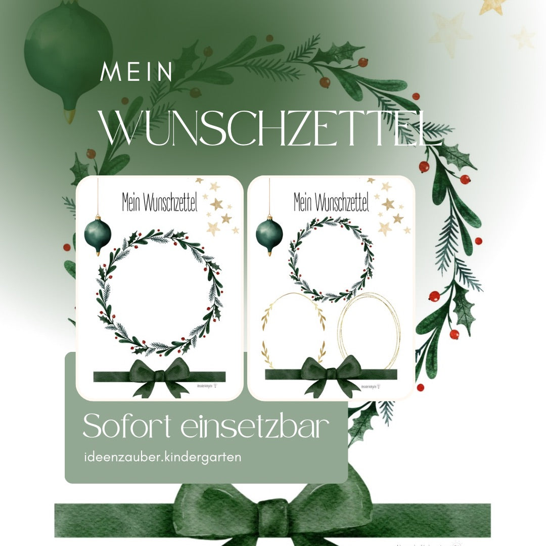 Mein Wunschzettel – Wünsche sammeln, malen & festhalten