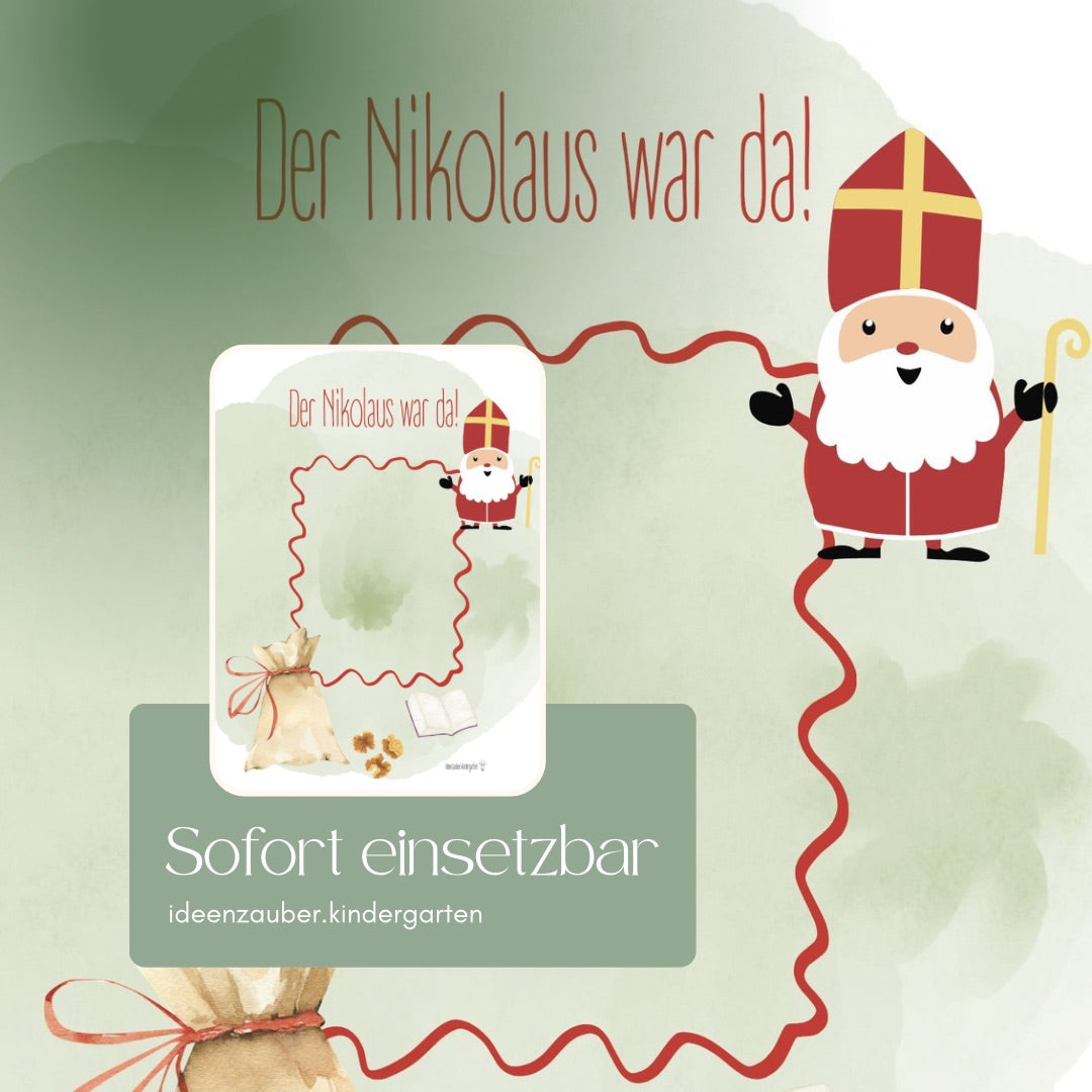 Der Nikolaus war da! Portfolio, Seite zum individuellen Gestalten
