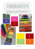 Rainbowinstrumente Farbkarten passend zu Boomwhacker, Round-Sound-Tubes usw.