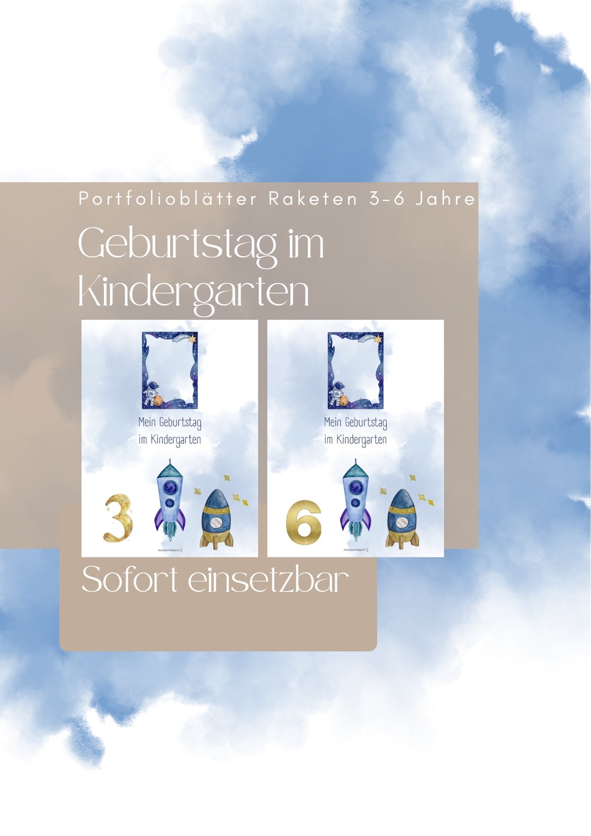 Geburtstag Portfolio Raketen Weltraum