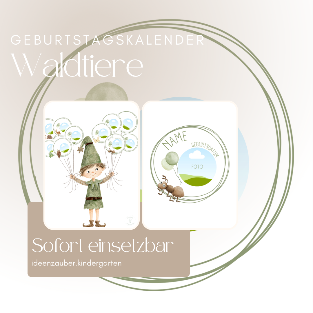 Geburtstagskalender Waldtiere