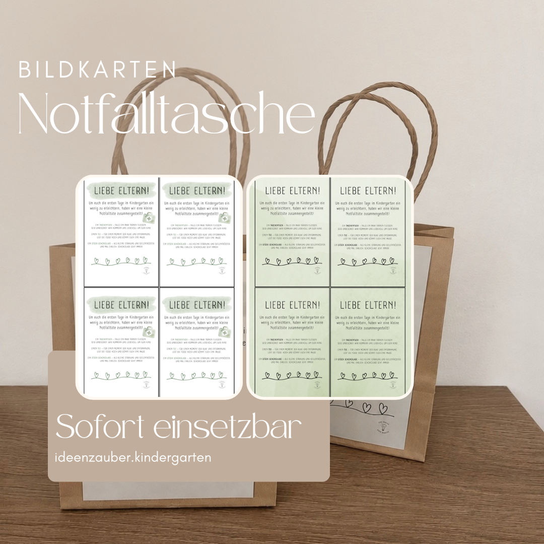 Notfalltasche Eingewöhnung Vorlage